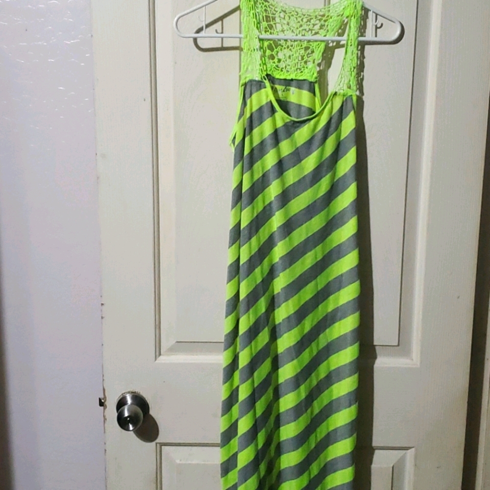 Lace Back Neon Sundress